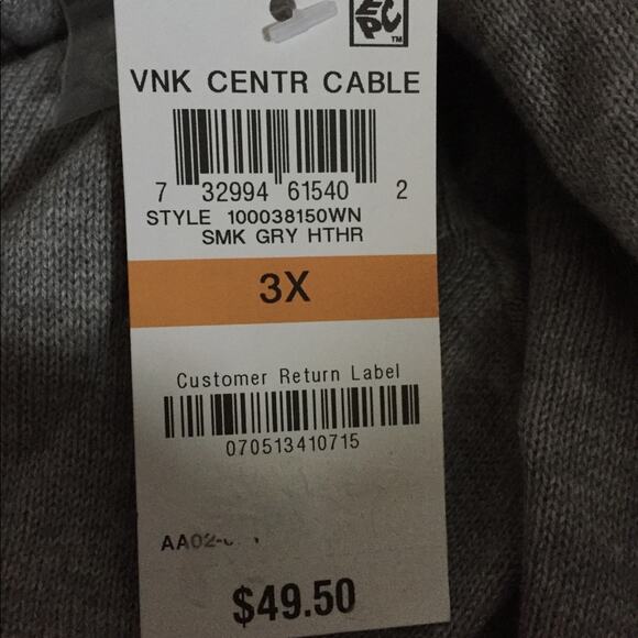 Karen Scott Heather Plus V-Neck Pullover sweater-3X - Picture 2 of 2